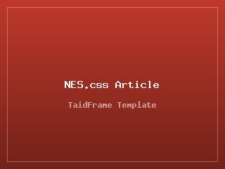 NES.css Article