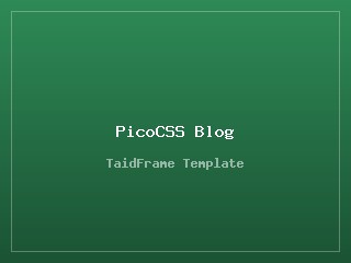 PicoCSS Blog